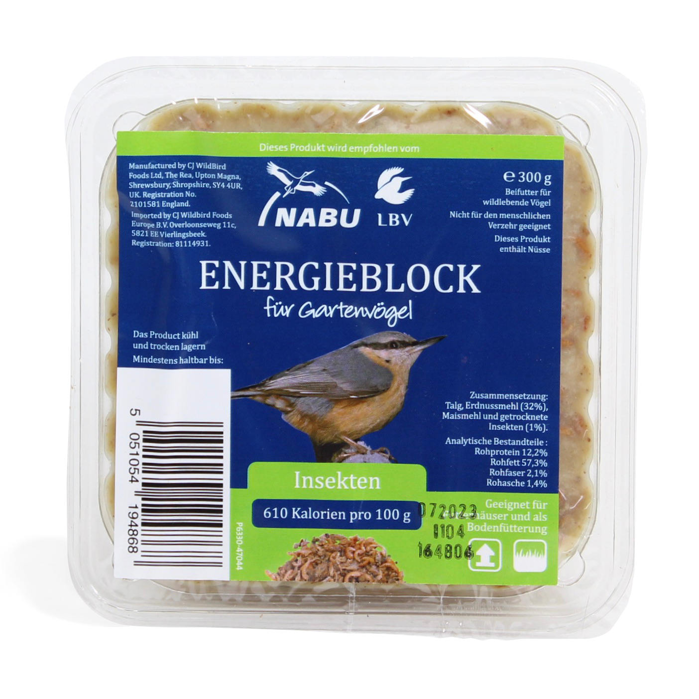 SPARPAKET 7 X 300g Energieblöcke mit Insekten