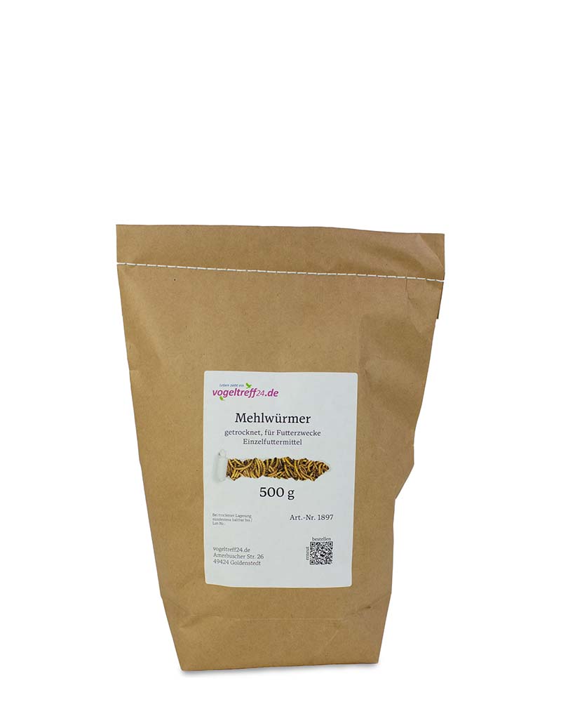 Mehlwürmer getrocknet - PackungsgröÃe 500 g