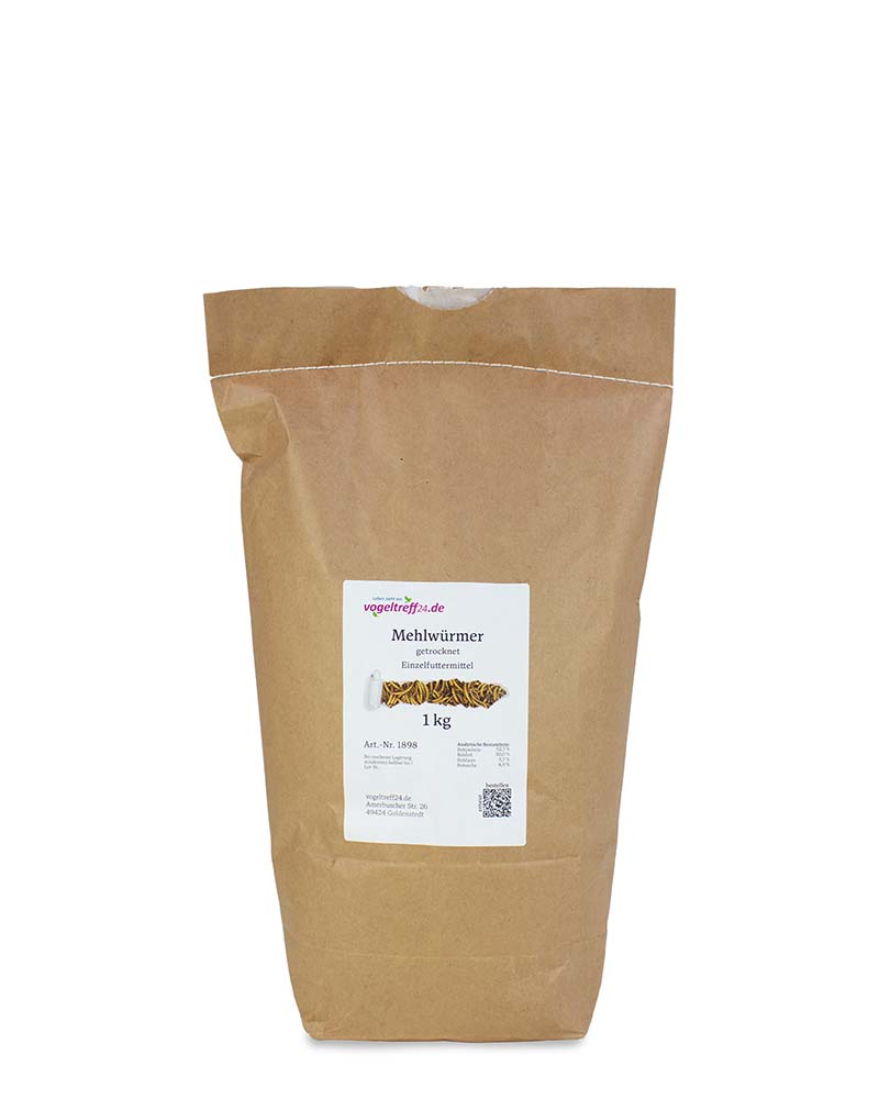 Mehlwürmer getrocknet - PackungsgröÃe 1 kg