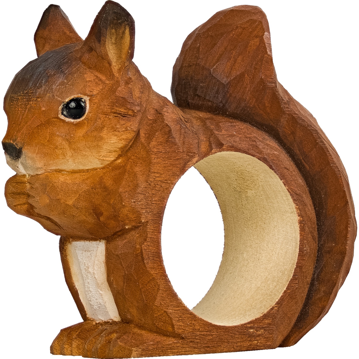Serviettenring Eichhörnchen handgeschnitzt